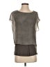 Elie Tahari Gray Short Sleeve Blouse Size S - photo 1