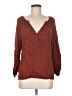 Point Sur 100% Viscose Brown Long Sleeve Blouse Size M - photo 1