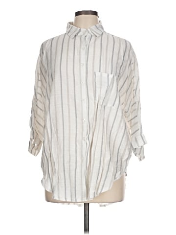 Style Rack 3/4 Sleeve Button-Down Shirt (view 1)