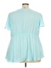 Torrid 100% Polyester Teal Short Sleeve Blouse Size 3X Plus (3) - photo 2