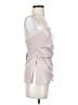 Lamarque 100% Polyurethane Silver Sleeveless Blouse Size S - photo 4