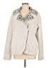 Hem & Thread 100% Polyester Animal Print Ivory Faux Fur Jacket Size M - photo 1