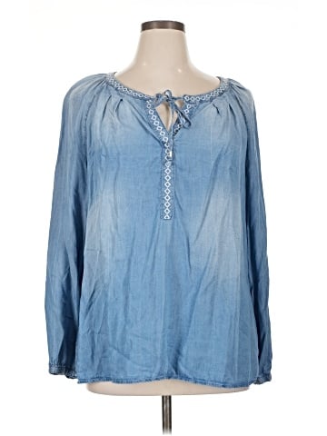 Vintage America Blues Long Sleeve Blouse (view 1)