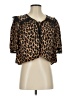 Shein Animal Print Brown 3/4 Sleeve Blouse Size S - photo 1