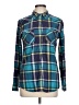 Nollie Plaid Teal Long Sleeve Button-Down Shirt Size L - photo 1