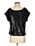 Drew Metallic Black Short Sleeve T-Shirt Size XS - photo 1