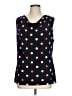 Grace Polka Dots Black Sleeveless T-Shirt Size L - photo 1
