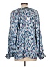 Hazel 100% Polyester Blue Long Sleeve Blouse Size L - photo 2