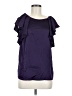 Worthington 100% Polyester Purple Short Sleeve Blouse Size M - photo 1