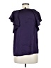 Worthington 100% Polyester Purple Short Sleeve Blouse Size M - photo 2