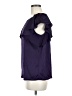 Worthington 100% Polyester Purple Short Sleeve Blouse Size M - photo 5