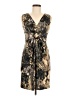 Connected Apparel Camo Brown Black Cocktail Dress Size 6 (petite) - photo 1