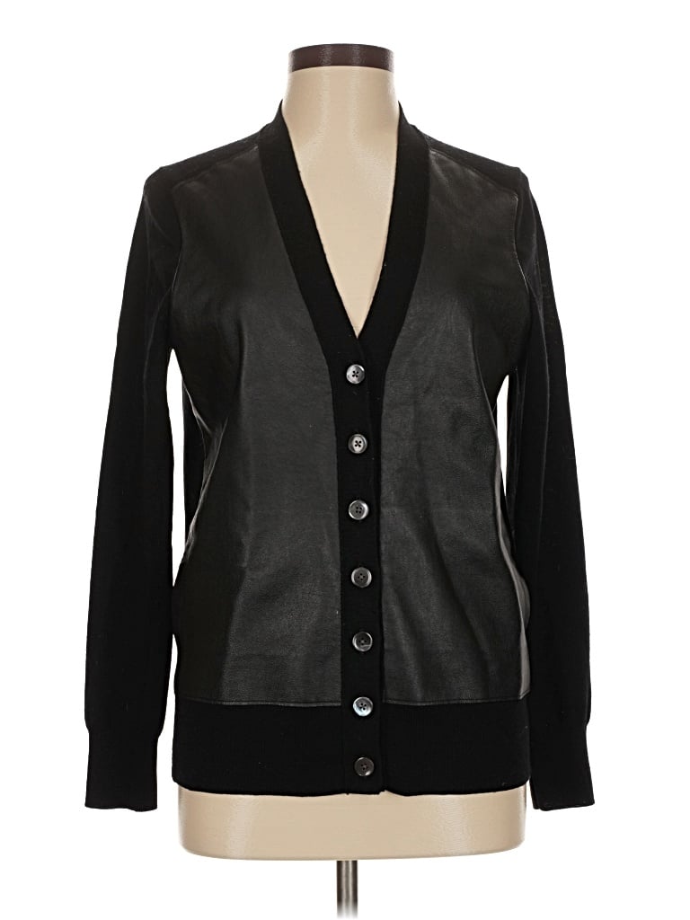 Pre-owned J.crew Collection Wool Cardigan Sweater In Black