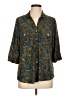 Cathy Paisley Teal 3/4 Sleeve Blouse Size L - photo 1