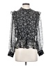 MNG Black Long Sleeve Blouse Size 4 - photo 1