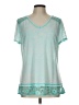 Onyx Teal Short Sleeve Top Size L - photo 1