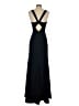 BELLA BRIDESMAIDS 100% Polyester Black Blue Cocktail Dress Size 4R - photo 2