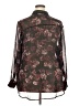 Rock & Republic 100% Polyester Floral Brown Long Sleeve Blouse Size 2X - photo 2