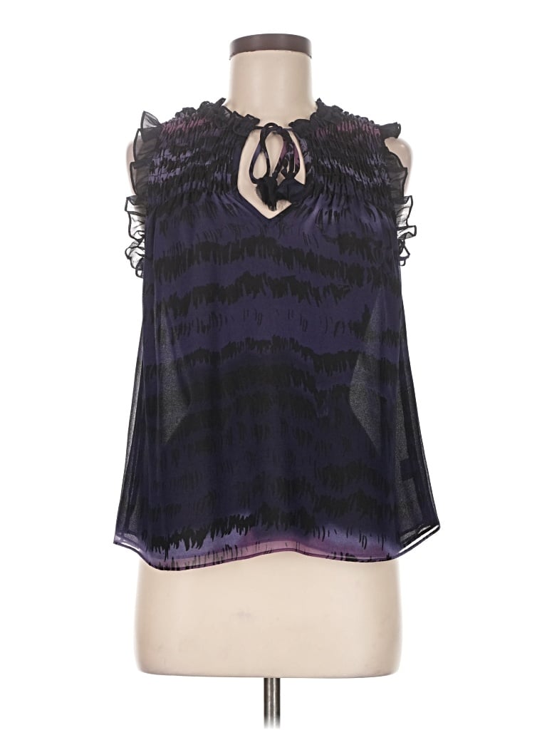 Pre-owned Misa Sleeveless Blouse In Purple