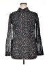 Assorted Brands 100% Polyester Print Black Long Sleeve Blouse Size XL - photo 1