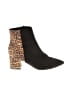 Nine West Animal Print Black Brown Boots Size 10 - photo 1
