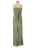 Simplee 100% Viscose Solid Green Jumpsuit Size S - photo 1