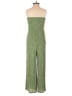 Simplee 100% Viscose Solid Green Jumpsuit Size S - photo 2