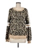 Fever Animal Print Tan Pullover Sweater Size M - photo 1