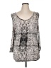 Jennifer Lopez Silver 3/4 Sleeve Top Size XL - photo 1