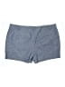 Lands' End 100% Cotton Chevron-herringbone Blue Shorts Size 18 (petite) - photo 2