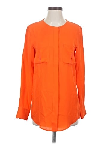 Adriano Goldschmied Long Sleeve Silk Top (view 1)