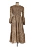 Shein 100% Polyester Animal Print Brown Casual Dress Size 12 - photo 1