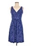 Chaps Polka Dots Blue Casual Dress Size M (petite) - photo 1