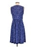 Chaps Polka Dots Blue Casual Dress Size M (petite) - photo 2