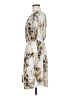 MNG by Mango 100% Polyester Print Ivory Casual Dress Size M - photo 5