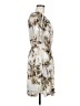 MNG by Mango 100% Polyester Print Ivory Casual Dress Size M - photo 4