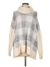 Ann Taylor LOFT Plaid Ivory Turtleneck Sweater Size M - photo 1