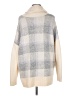 Ann Taylor LOFT Plaid Ivory Turtleneck Sweater Size M - photo 2