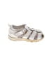 Unbranded 100% Leather Silver White Sandals Size 5 (baby) - photo 1