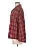 DAZY Plaid Burgundy Long Sleeve Blouse Size M - photo 5