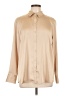 Lands' End 100% Polyester Solid Tan Long Sleeve Blouse Size 12 - photo 1