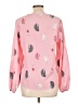 Assorted Brands 100% Polyester Hearts Pink Long Sleeve Blouse Size L - photo 2
