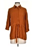 Primark 100% Polyester Brown 3/4 Sleeve Blouse Size 2 - photo 1