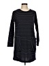Timing Stripes Black Casual Dress Size M - photo 1