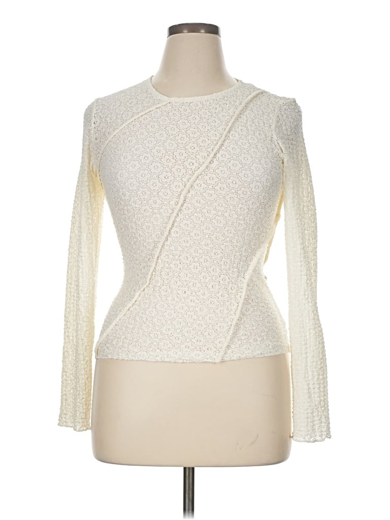Pre-owned Desigual Long Sleeve T-shirt In Ivory