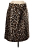 J.Crew 100% Polyester Animal Print Brown Casual Skirt Size 6 - photo 1