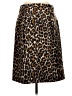 J.Crew 100% Polyester Animal Print Brown Casual Skirt Size 6 - photo 2