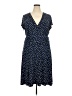 Leota Polka Dots Blue Casual Dress Size 2X - photo 1