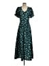 OUTERKNOWN 100% Recycled Polyester Floral Teal Casual Dress Size S - photo 1