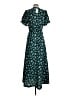 OUTERKNOWN 100% Recycled Polyester Floral Teal Casual Dress Size S - photo 2
